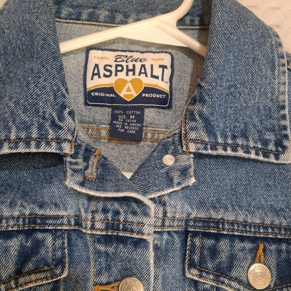 ASPHALT Jacket Denim Lt.blue Women Size M - Picture 10 of 10